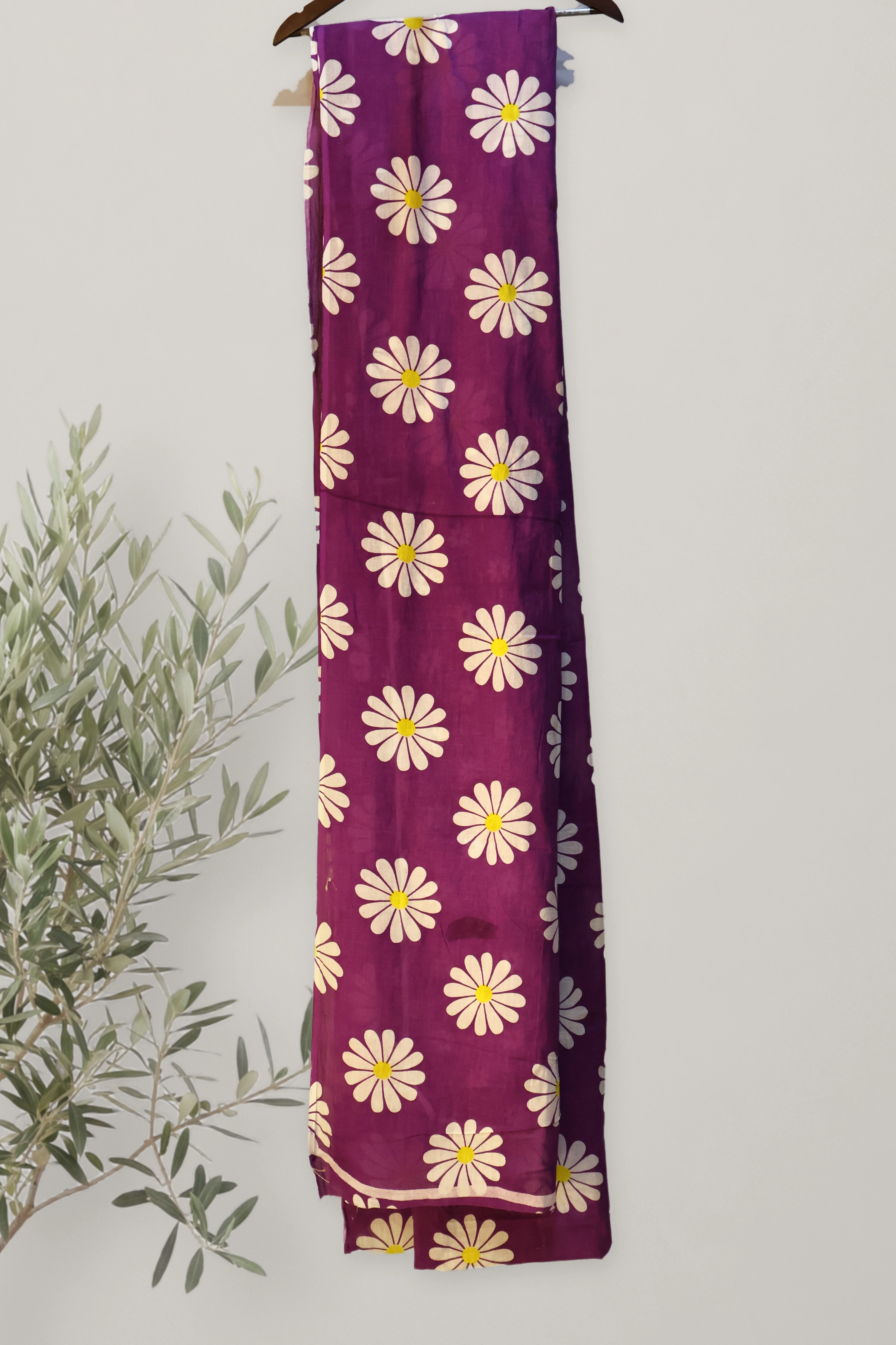 Sanganeri Bloom - Cotton: the whole piece, laid out. Cotton.