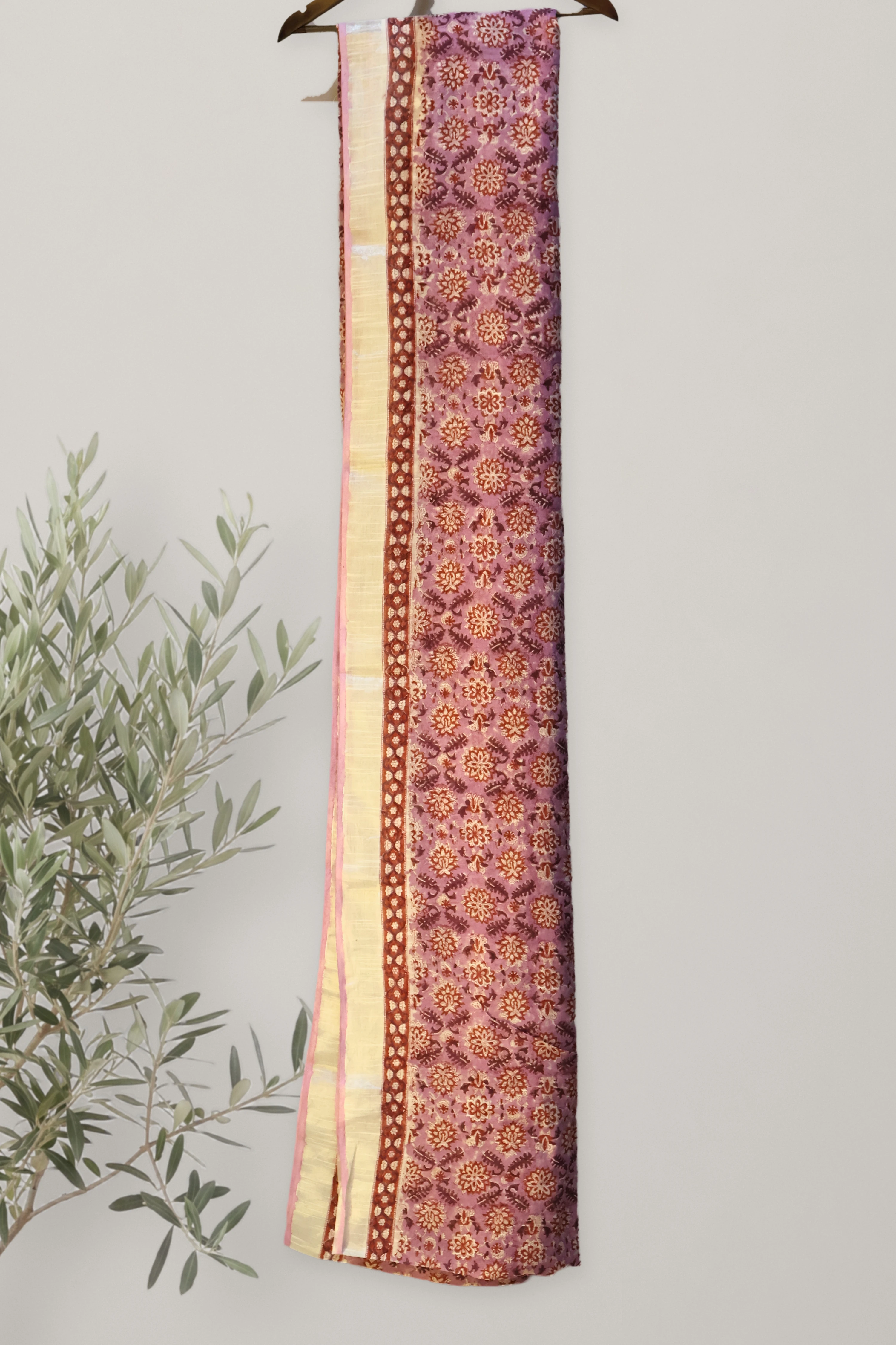 Lavender Bloom - Discharge Print Linen