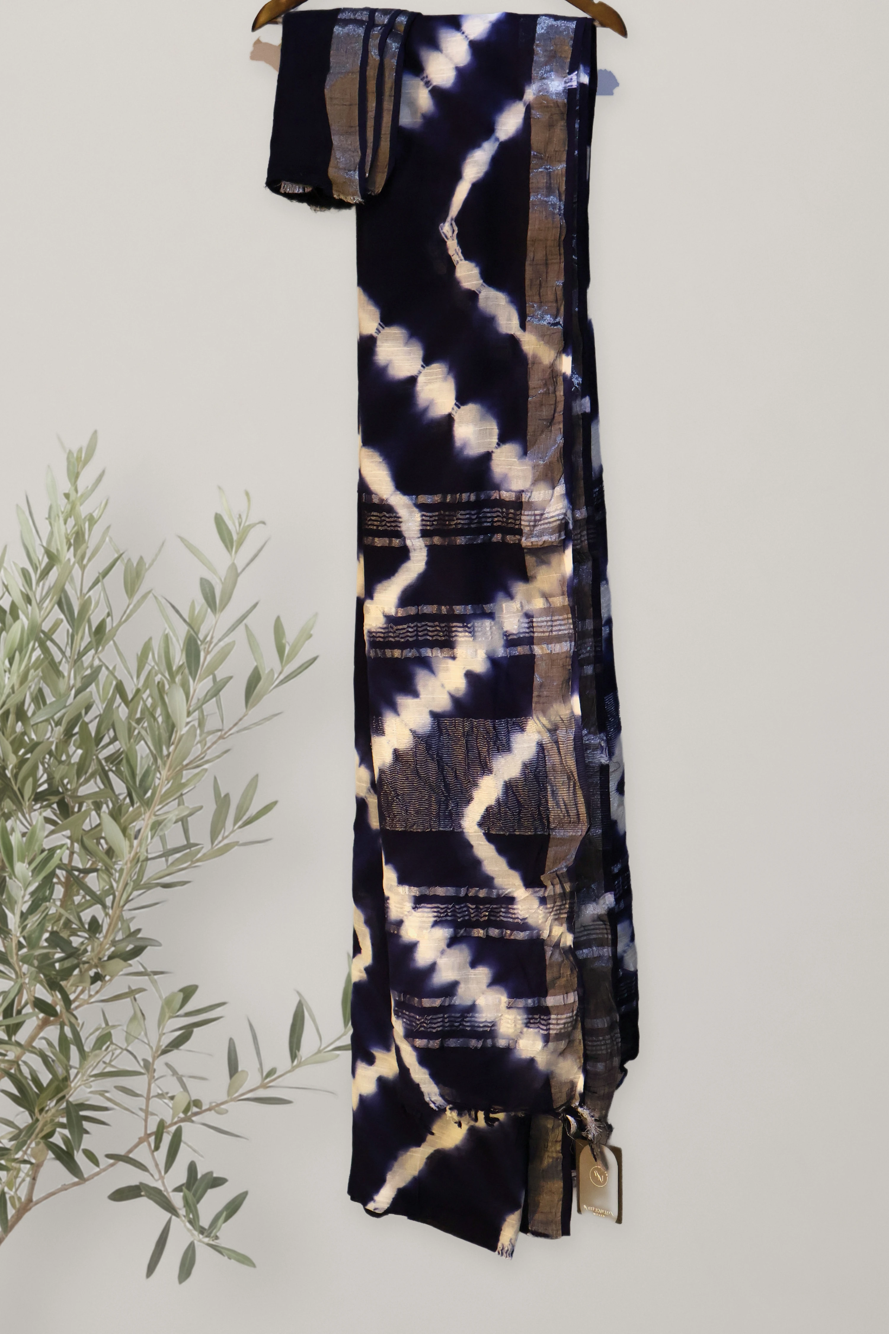 Indigo Wave - Shibori Linen