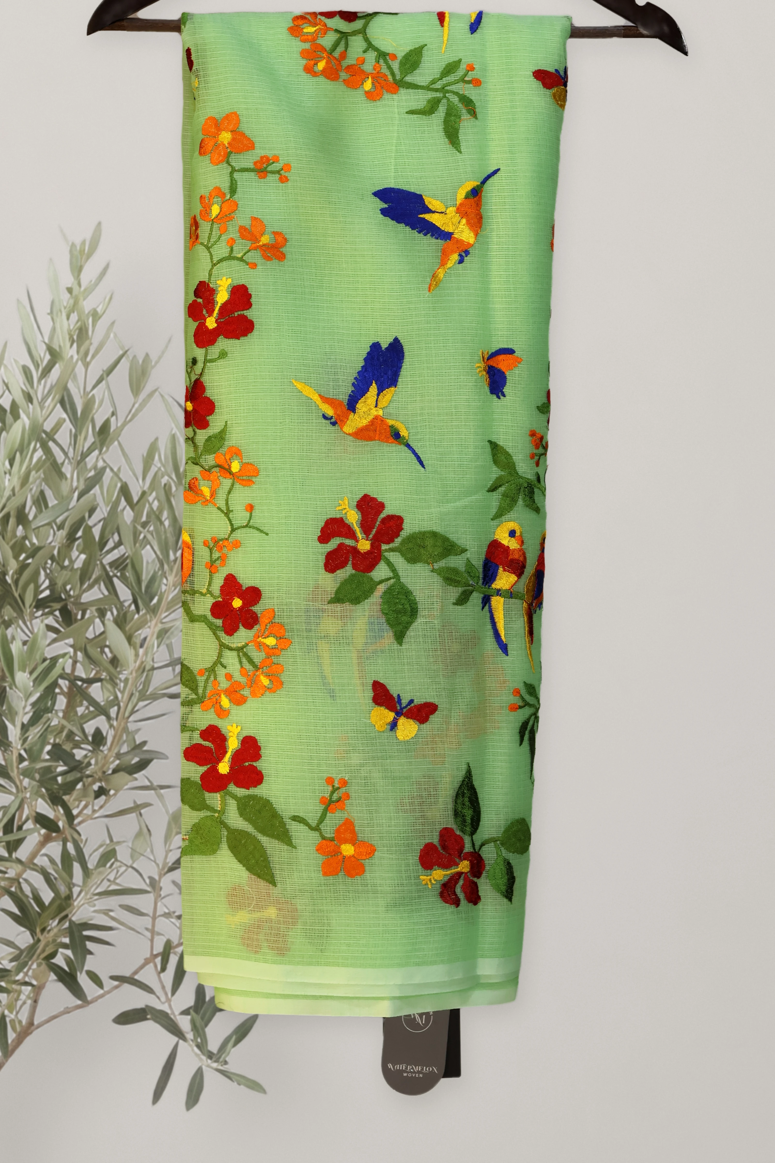 Garden - Kota: a detail of the work. Kota cotton.