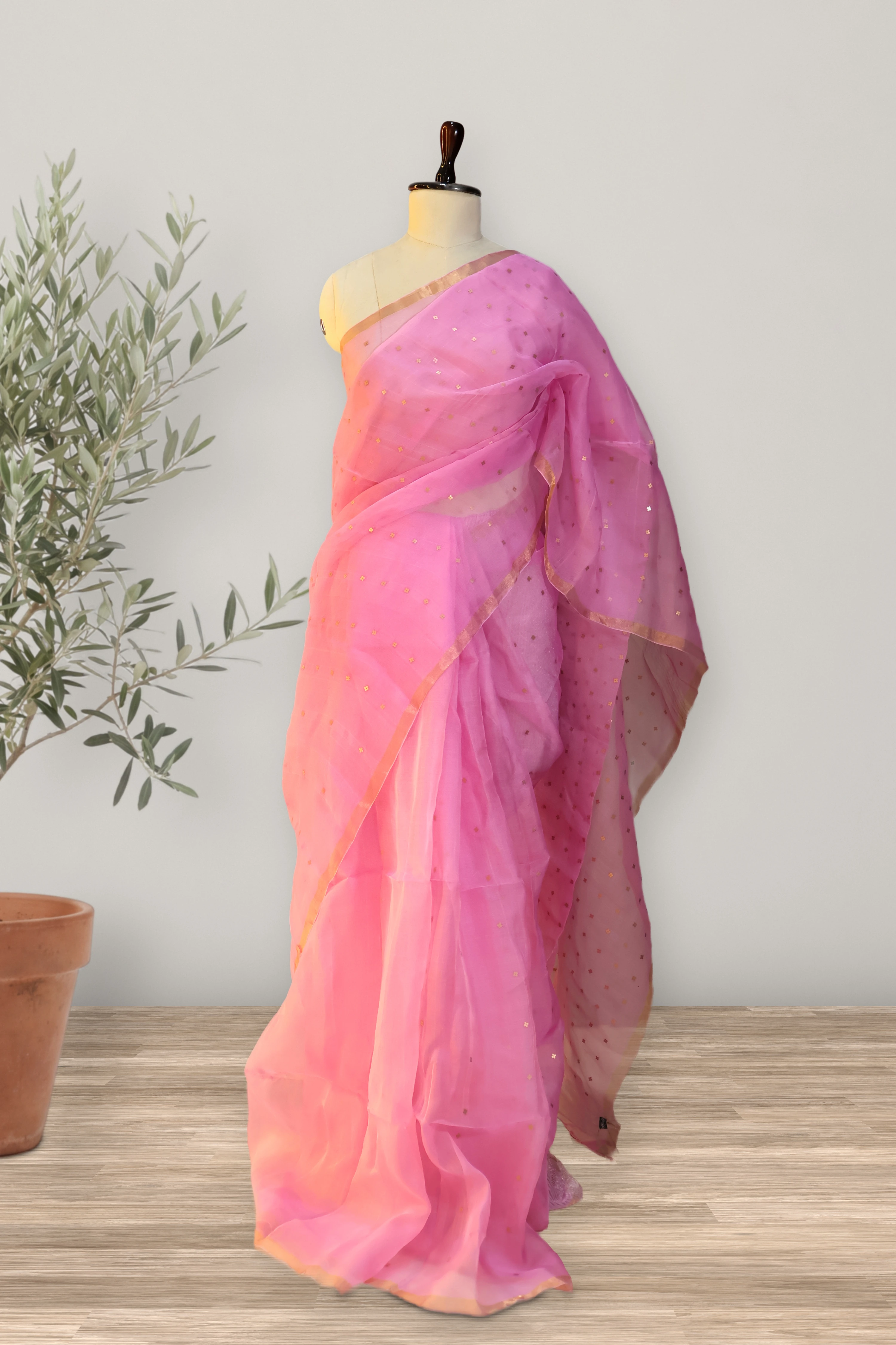Ruh Gulab - Muslin: the whole piece, laid out. Muslin.